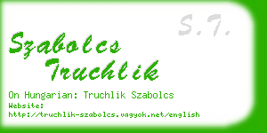 szabolcs truchlik business card
